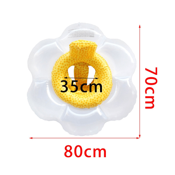 1/2 simring flyter flexibelt för barn Kid Boy Girl Yellow life buoy 1Set