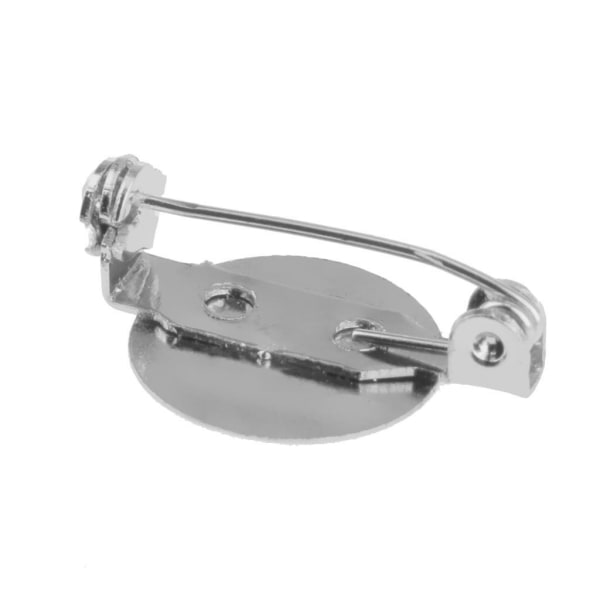 1/2/3/5 50 st Brosch Bas Blanks Brickor Baksidor Pins Inställning DIY Silver 50 Pcs 2.0cm 1Set