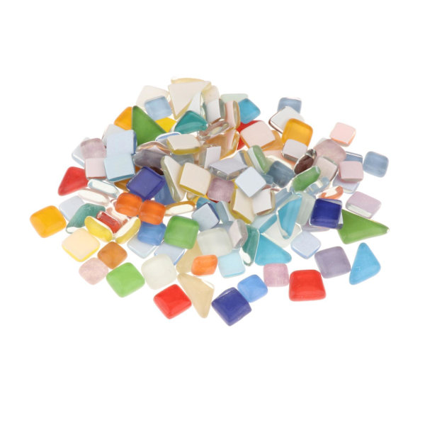 1/2/3/5 Ljusa mosaikplattor Blandade hantverksglasstenar colorful 1-2cm 1Set