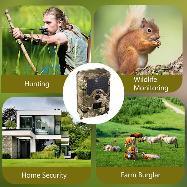 Ögonblick med högupplöst Trail Camera Camera Jaktkamera