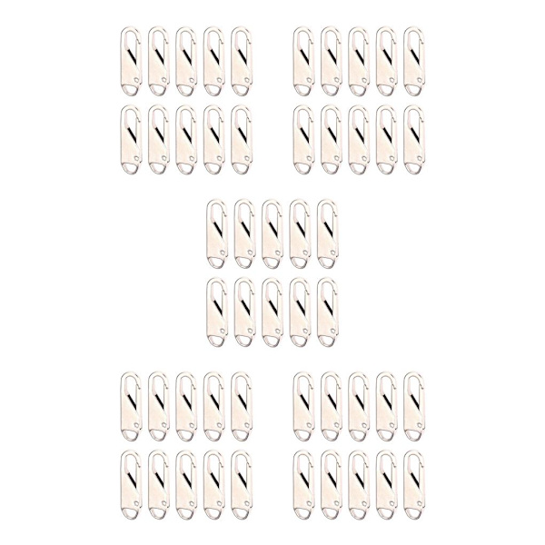 1/2/3/5 10 st För Zipper Pull Replacement Metal För Zipper Silver 10 pcs 5PCS