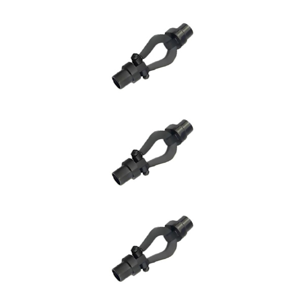 1/3/5 armbandsanslutningsspänne för utbyte av DIY-bearbetning Black Inner hole 0.52cm 3Set