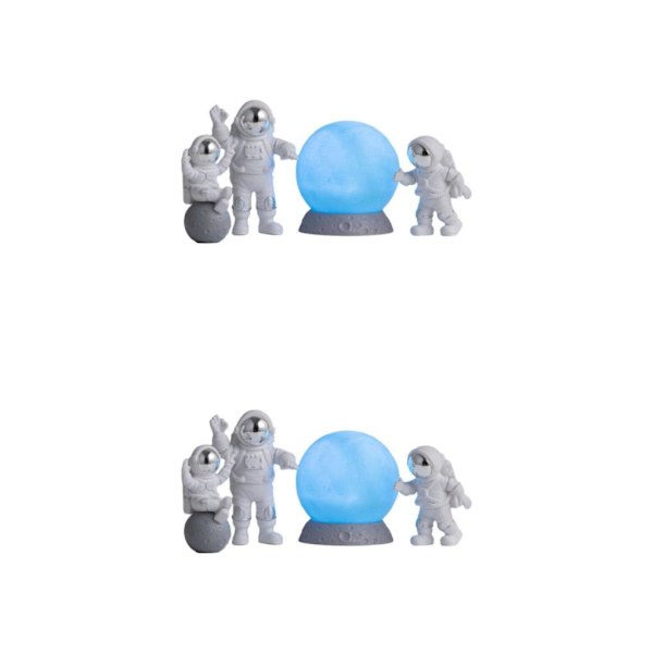 1/2/3/5 4st Astronautfigurer Set Heminredning Söt Sstronaut Silver Blue 2Set