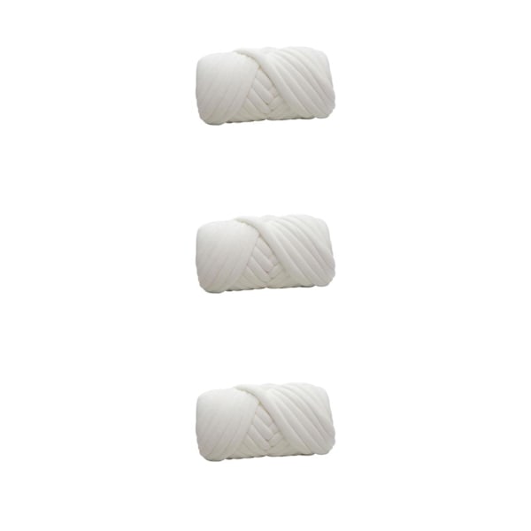 1/2/3 500G Velvet Bulky Chunky Yarn För Arm Stickkudde White 500g 3PCS