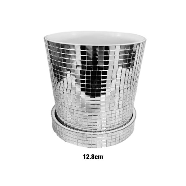 1/2/3 glasspegel lysande keramisk planteringskruka Daglig dekoration 12.8cm 1 Pc