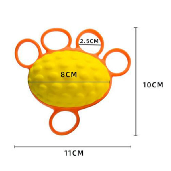 1/2/3 Hand Grip Ball Finger Force Training Oval för äldre with five finger 1Set