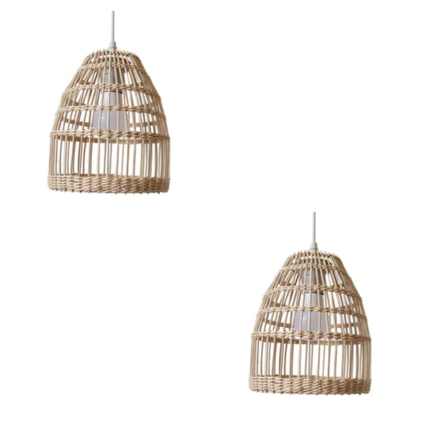 1/2/3 Rotting Lampskärm Boho Scandi Hanging Handgjord för hemmet 2PCS