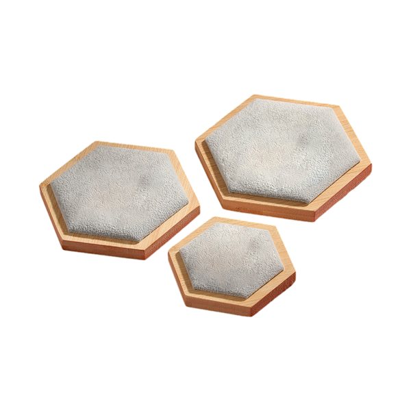 1/2/3 3pack/lot Utsökt Craft Hexagon Armband Display bricka Grey 1Set