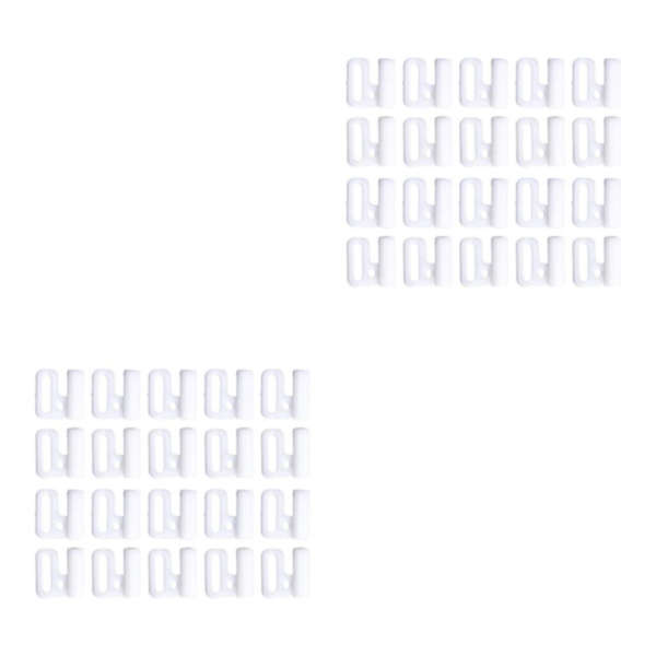 1/2/3/5 Plast BH Strap Juster Spänne Vackert utförande white 14mm 2Set