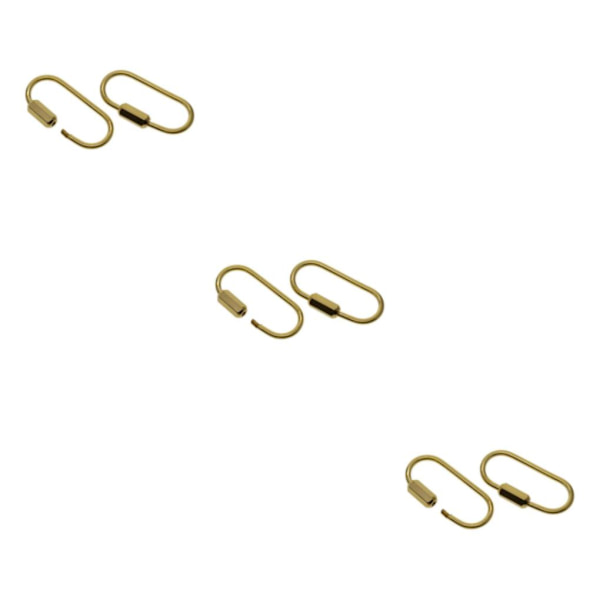 1/2/3 2/6 stycke mässing skruvlås Nyckelring Ring Creative Craft Bronze 2 Pcs 3Set