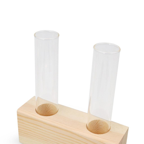 1/2/3 Glasprovrör Vas Planteringskärl Växt Terrarium för Beige 2 Tubes 1Set