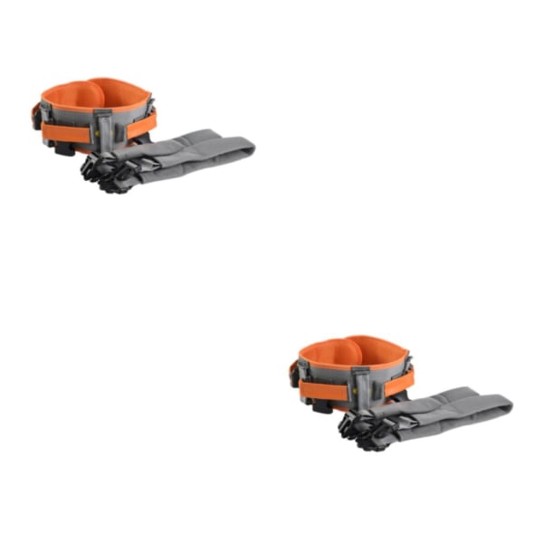 1/2/3 Transfer gånggångsbälte med 7 säkra handgrepp och Grey Orange L 2PCS