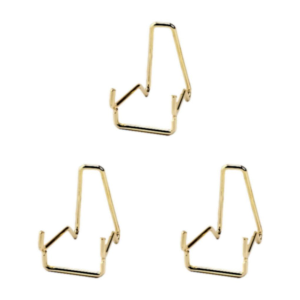 1/2/3 Iron Ores Stone Display Stand Desktop Rock Holder Base Golden S 3Set