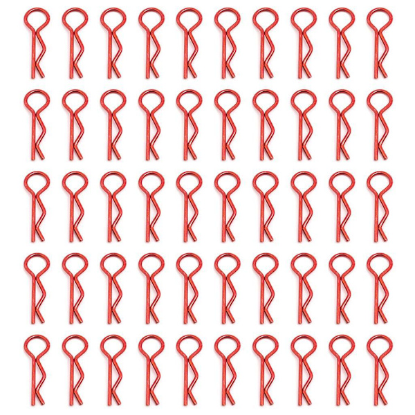 1/2/3/5 RC Body Shell Clips R Shape för 1/10 RC racingbil red length 24mm 1Set