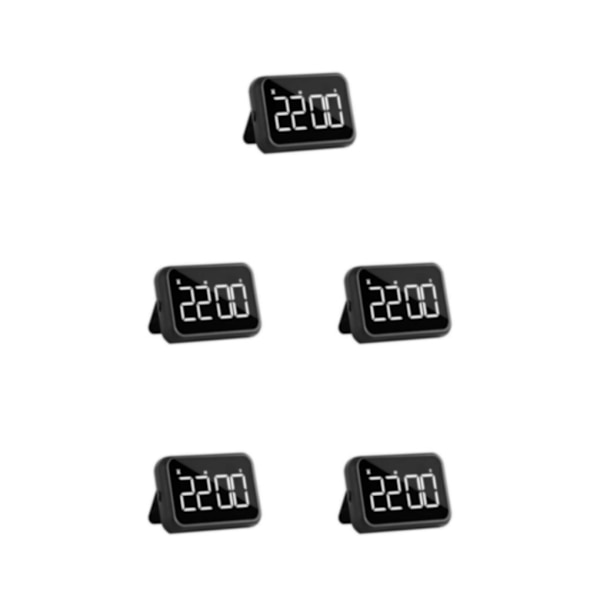 1/2/3/5 ABS Justerbar Volym Väckarklocka Med Radio - LED Stor black alarmFY502 5PCS