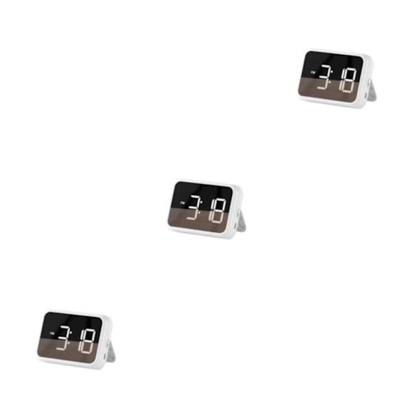 1/2/3/5 ABS Justerbar Volym Väckarklocka Med Radio - LED Stor White alarmFY502 3PCS