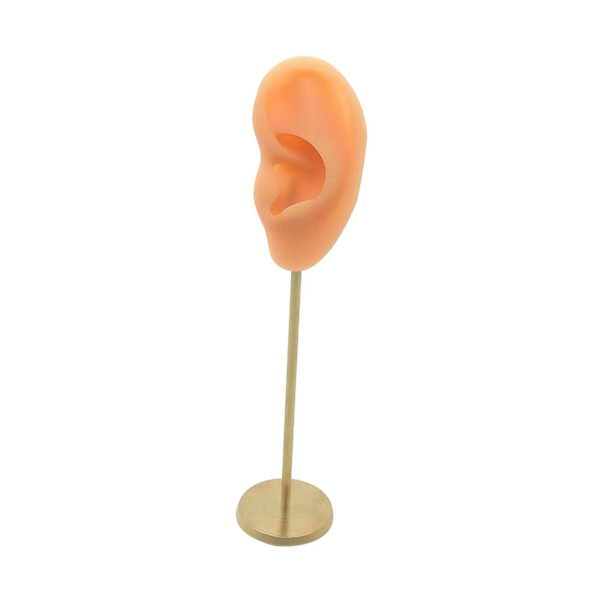 1/2/3 Örhänge Display Stand Human Ear Model Stud Holder Showcase Left Normal Skin Height: 18cm 1Set