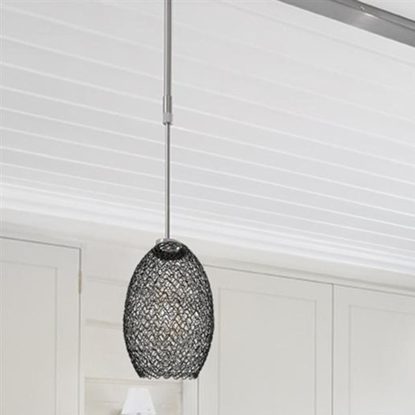 1/2/3/5 Metal Pendel Lampskärm Smidesjärnstråd Lampskärm för Black Oval 1 Pc