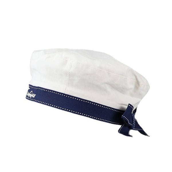 1/2/3 Sjömansmössa Stickad Mesh För Baskermössa Navy Mariner Cap White 56cm-58cm 1Set