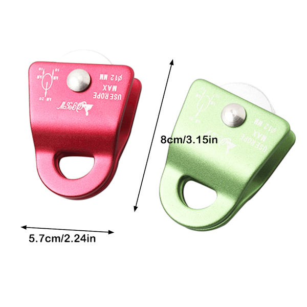1/2/3 Utomhus klätterremskiva Sidosving 20KN Lättvikt Green 1 Pc