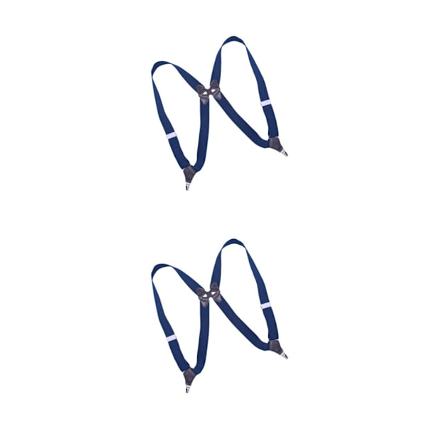 1/2/3 män kvinnor hängslen Y-formade justerbara elastiska remmar Dark Blue 2PCS