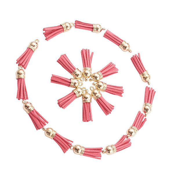 1/2/3/5 100 stycken Tofs Nyckelring Snygg DIY Tofs Tillbehör pink-Gold 1Set