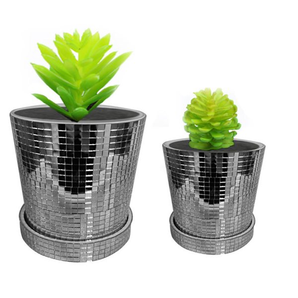 1/2/3 glasspegel lysande keramisk planteringskruka Daglig dekoration 10.5cm 1 Pc