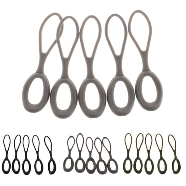 1/2/3/5 5 stycken Non- För slip Stark För Dragkedja Dragsladd Zip Army Green 66mm 1Set