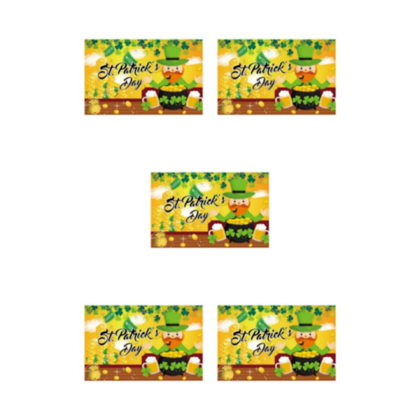 1/3/5 Irländska nationaldagen Väggbakgrundsdekor Shamrock 5PCS