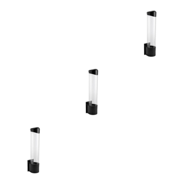 1/2/3 Väggmonterad Dammtät lock Enkel åtkomst Förvaring Lätt att Black 3PCS