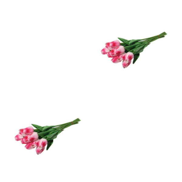 1/2/3 10påse Simulerade tulpaner Ljusa och charmiga blommor för roseo 2PCS