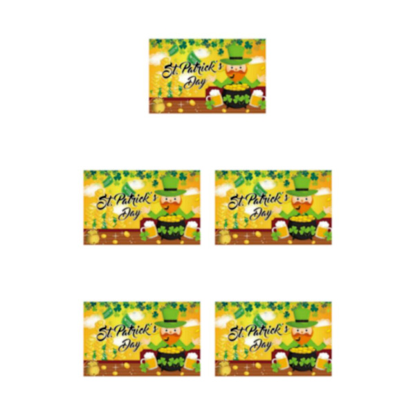 1/3/5 Irländska nationaldagen Väggbakgrundsdekor Shamrock 5PCS
