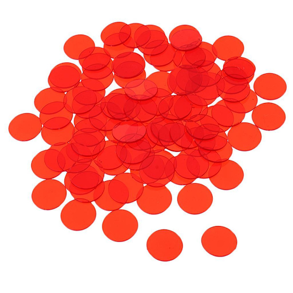1/2/3/5 Professionellt bingospel Transparent färgräknare Red 1.5x1.5cm 1Set