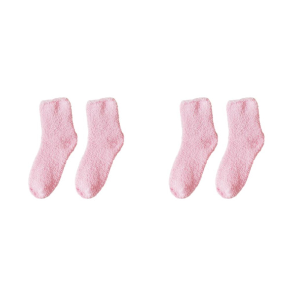 1/2/3/5 10 stycken extra tjocka och elastiska mjuka strumpor Pink 2PCS