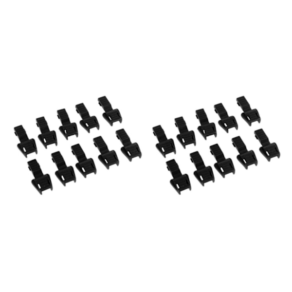 1/2/3/5 10 Styck Plast För Dragkedja Avdragare Ändlås Dragkedja Drag Black 3.5x1.7cm 2Set