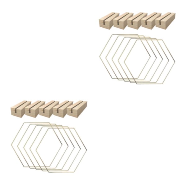 1/2 Portable Metal För Floral Hoop Crafts Hexagon Garland Frame 2PCS