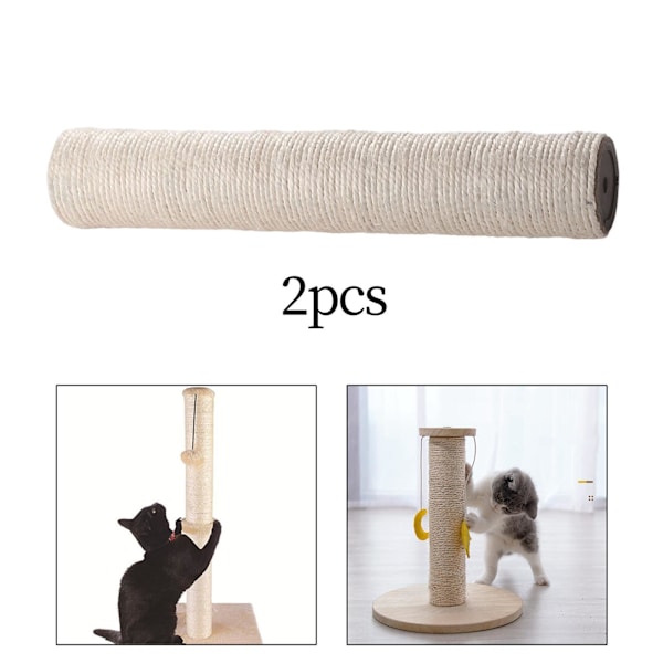 Byte av kattungeskrapstolpe. Mjuk och hållbar kattskrapa Beige 50cm