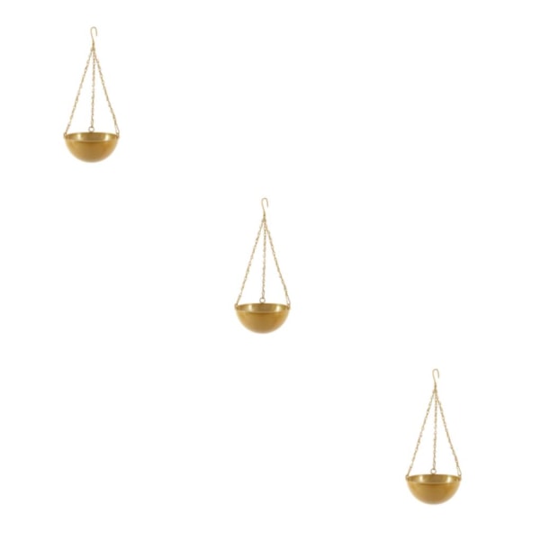 1/2/3 Innovative Garden S Beauty Metall hängande blomkrukor gold S 3PCS