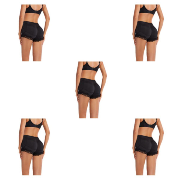 1/2/3/5 Och kurvformiga Push Up-underkläder för kvinnor för sexiga och black XXL 5PCS