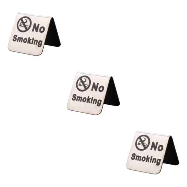 1/2/3/5 No Sign i rostfritt stål, bordsskiva Silver No Smoking 3Set