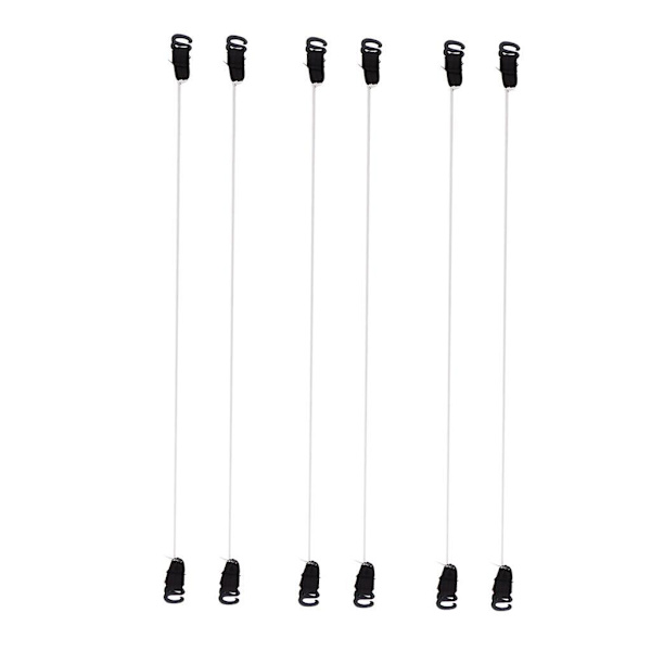 1/3/5 3 par Elastic Fish Line Nylon med krok för hår Black XL 1Set