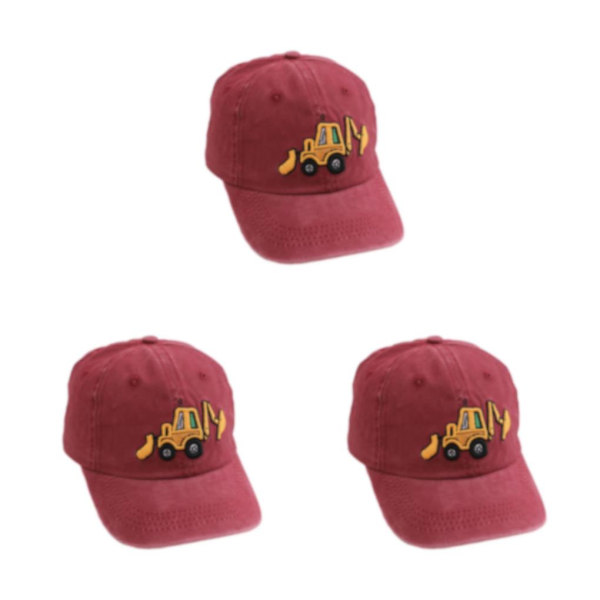 1/2/3/5 Solskydd cap för utomhusaktiviteter barn wine red 3Set