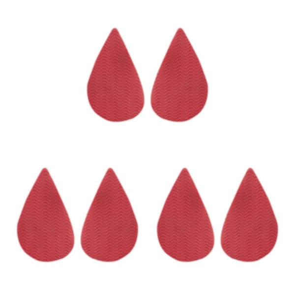 1/2/3/5 Non För Slip Shoe Pads Självhäftande gummi för hög Tip Head Red 3Set