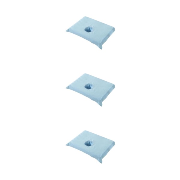 1/2/3/5 Cotton SPA Halvt cover Skönhetssalong Säng Ansiktshål Sky Blue 50x70cm 3Set