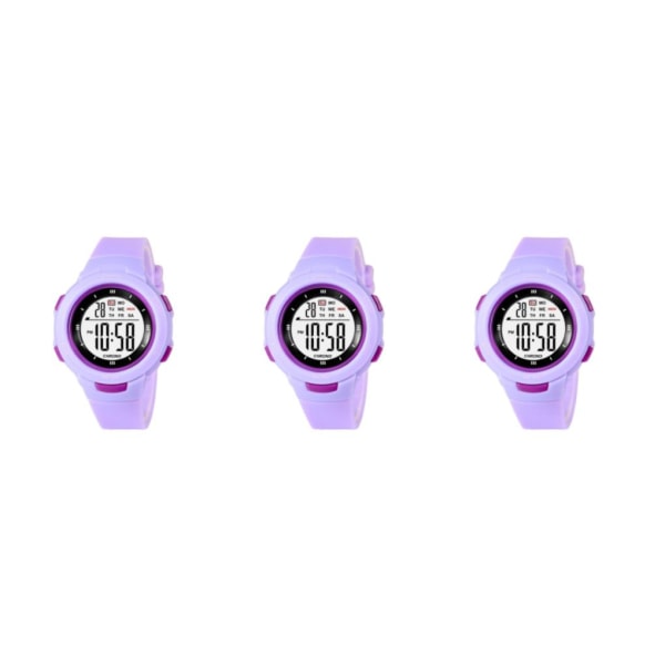 1/2/3/5 Digital watch för barn utomhus elektroniskt armbandsur Purple 3PCS