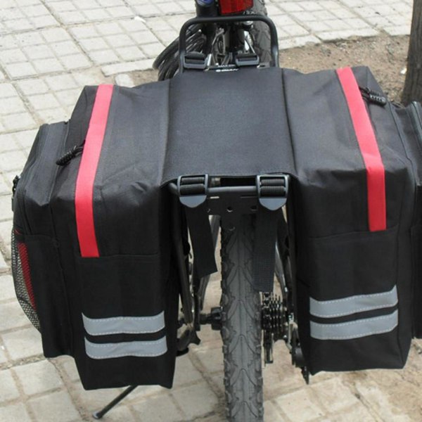För Cykel Bike Pannier Rear Rack Seat Tail Storage Sadelväska Red
