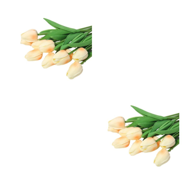 1/2/3 10påse Simulerade tulpaner Ljusa och charmiga blommor för champagne 2PCS