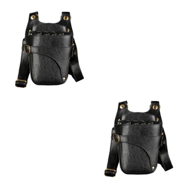 1/2/3 Barbersax hölster Frisörhållare Pouch Bag Case Black 7.5 x 5.5 x 1.6 Inch 2Set