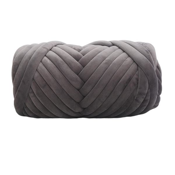 1/2/3 500G Velvet Bulky Chunky Yarn För Arm Stickkudde Dark Grey 500g 1 Pc