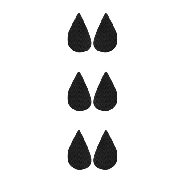 1/2/3/5 Non För Slip Shoe Pads Självhäftande gummi för hög Tip Head Black 3Set